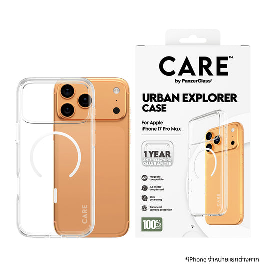เคสไอโฟน Urban Combat รองรับ MagSafe สำหรับ iPhone 17 Pro Max สี Transparent แบรนด์ CARE by PanzerGlass