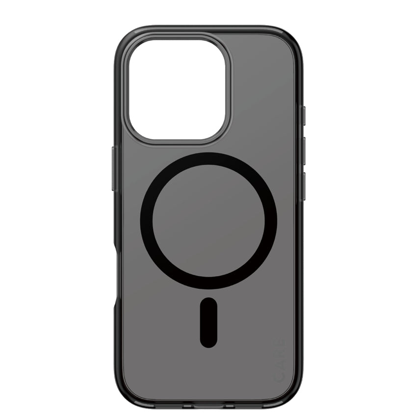 เคสไอโฟน Smokey Hard รองรับ MagSafe สำหรับ iPhone 16 Pro Max สี Black ป้องกันกระแทก จากแบรนด์ CARE