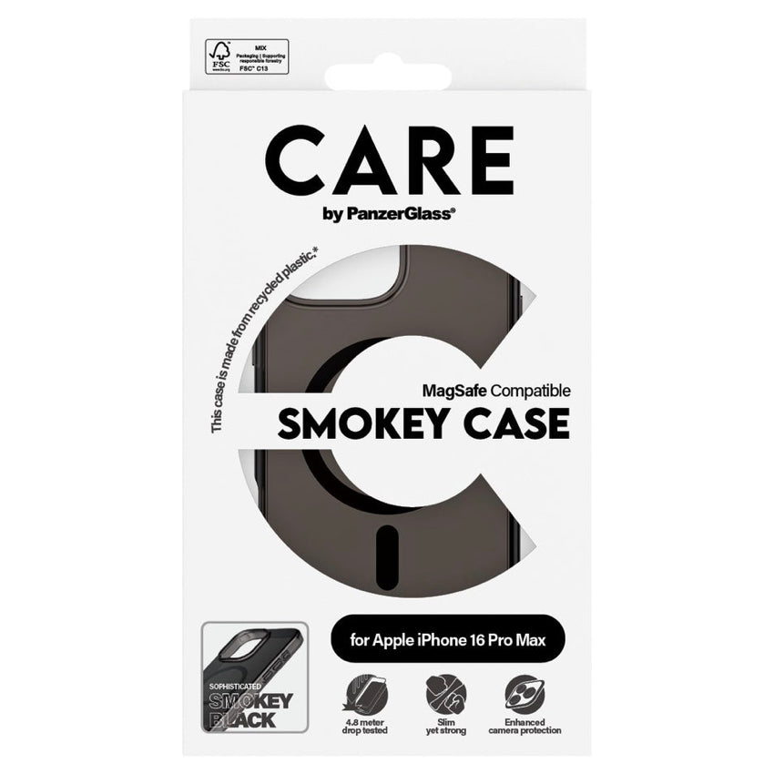เคสไอโฟน Smokey Hard รองรับ MagSafe สำหรับ iPhone 16 Pro Max สี Black ป้องกันรอยขีดข่วน จากแบรนด์ CARE