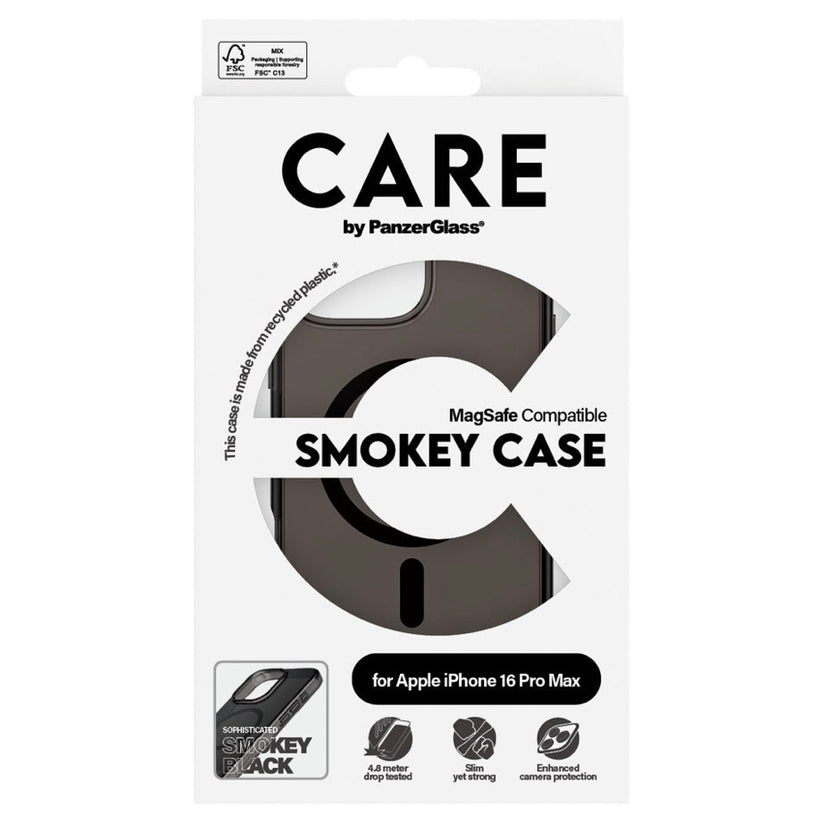 เคสไอโฟน Smokey Hard รองรับ MagSafe สำหรับ iPhone 16 Pro Max สี Black ป้องกันรอยขีดข่วน จากแบรนด์ CARE