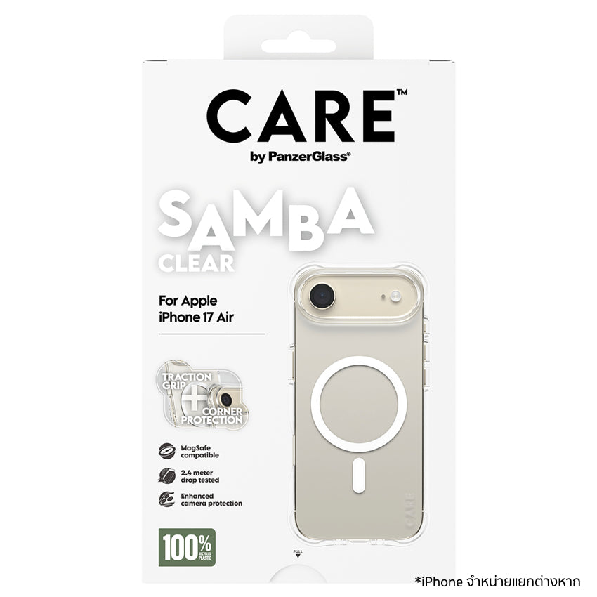 เคสไอโฟน Samba รองรับ MagSafe สำหรับ iPhone Air - Transparent ดีไซน์ทันสมัย แบรนด์ CARE by PanzerGlass