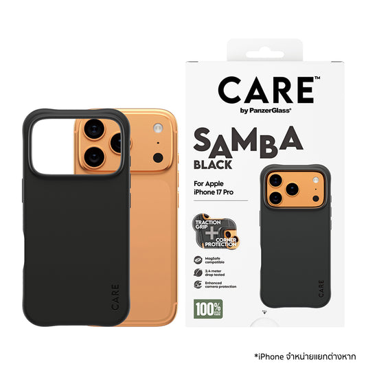 เคสไอโฟน Samba รองรับ MagSafe สำหรับ iPhone 17 Pro สี Black แบรนด์ CARE by PanzerGlass