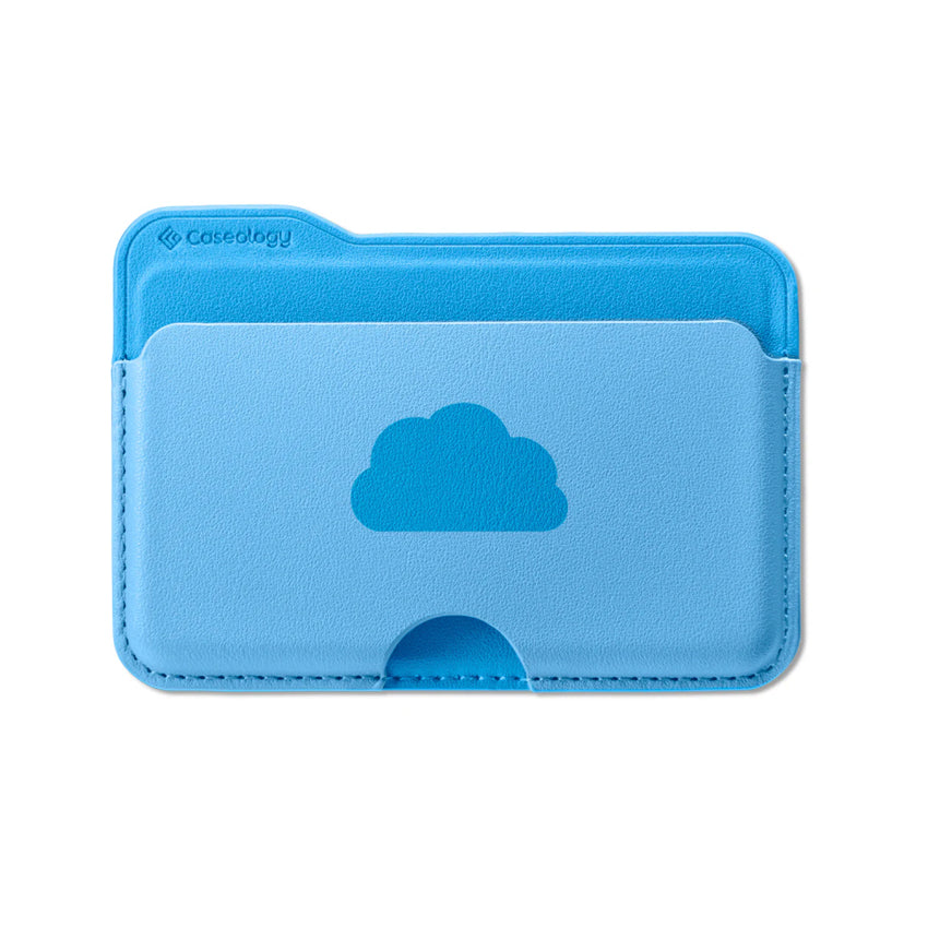 CASEOLOGY Folder Pop Magnetic Wallet Card Holder - Sky Blue Cloud