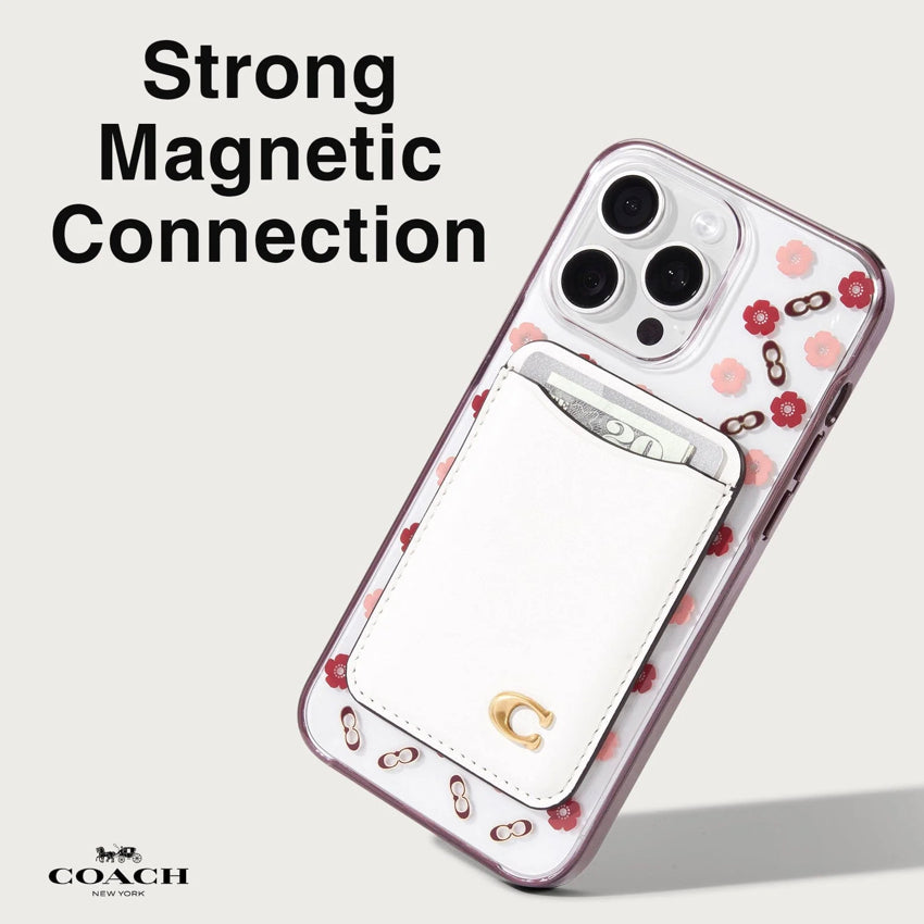 Coach Essential Magnetic Card Holder - Chalk