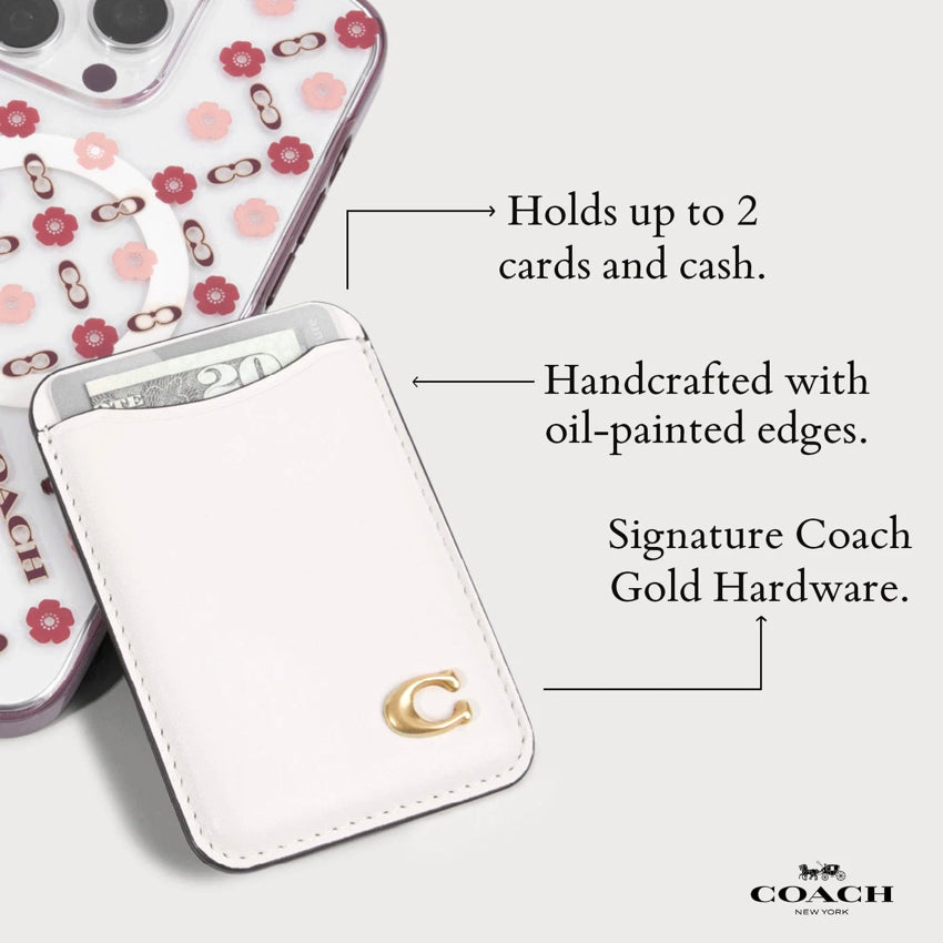 Coach Essential Magnetic Card Holder - Chalk
