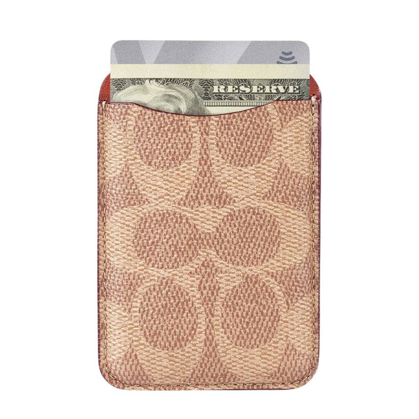 กระเป๋าใส่บัตร Coach Essential Magnetic Card Holder สี Signature Tan