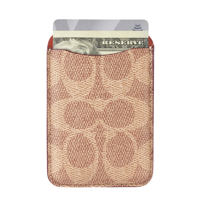 กระเป๋าใส่บัตร Coach Essential Magnetic Card Holder สี Signature Tan