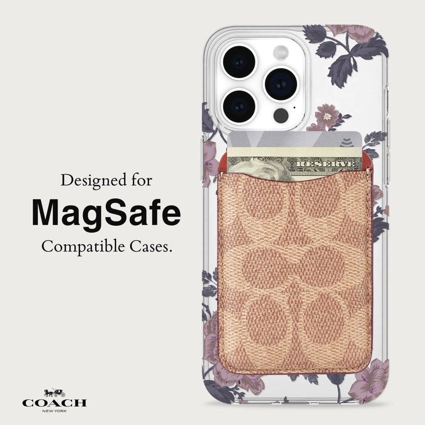 COACH Essential Magnetic Card Holder - Signature Tan