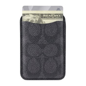 กระเป๋าใส่บัตร Coach Essential Magnetic Card Holder สี Signature Charcoal