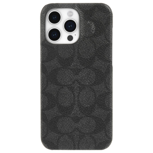COACH Slim Wrap Case for iPhone 15 Pro Max - Signature C Charcoal