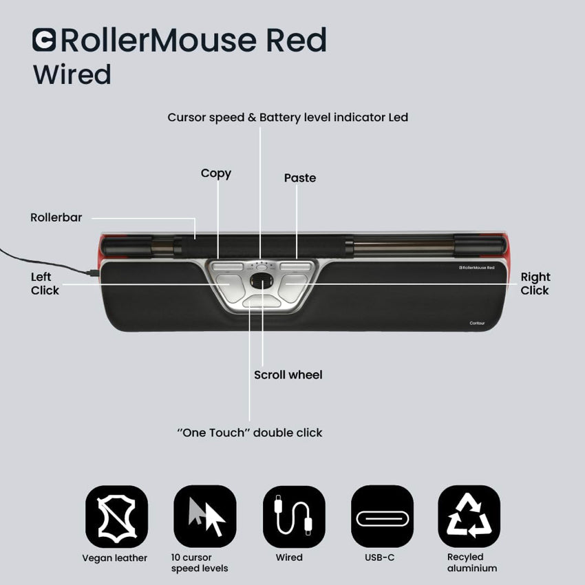 Contour Design RollerMouse Red Wireless