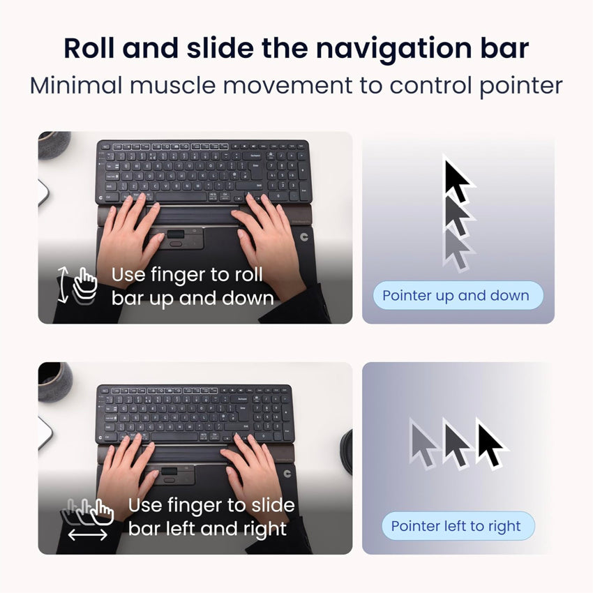 Contour Design SliderMouse Pro Wireless - Regular Wrist Rest - Vegan Leather