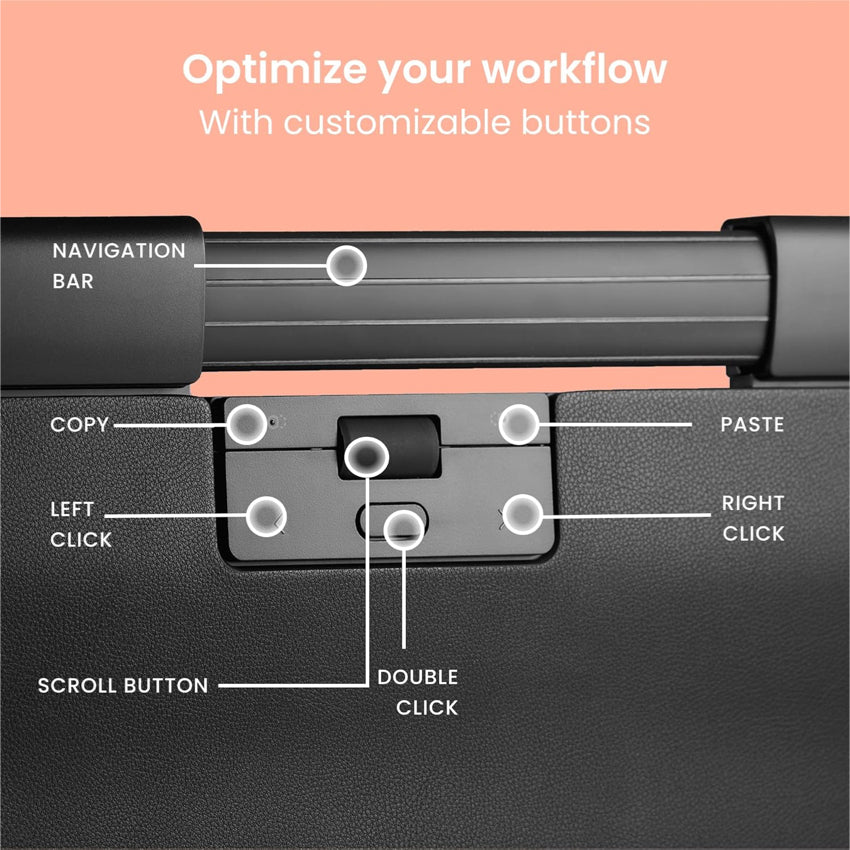 Contour Design SliderMouse Pro Wireless - Regular Wrist Rest - Vegan Leather