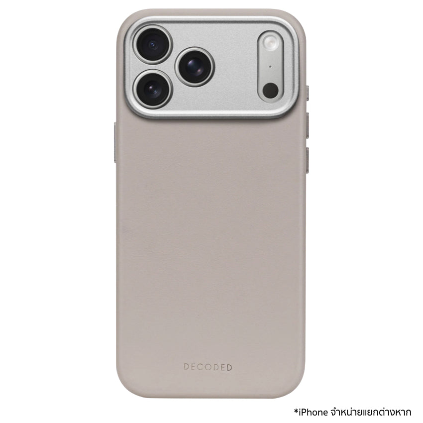 iPhone 17 Pro Max Case DECODED Leather Backcover MagSafe – Solid Clay