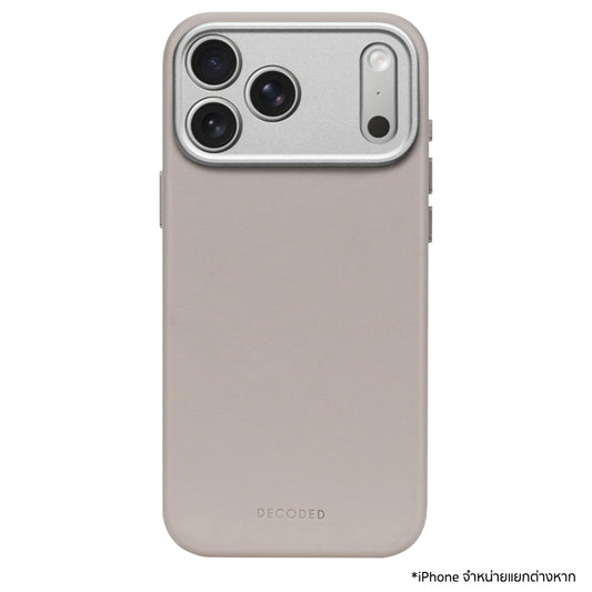 iPhone 17 Pro Max Case DECODED Leather Backcover MagSafe – Solid Clay