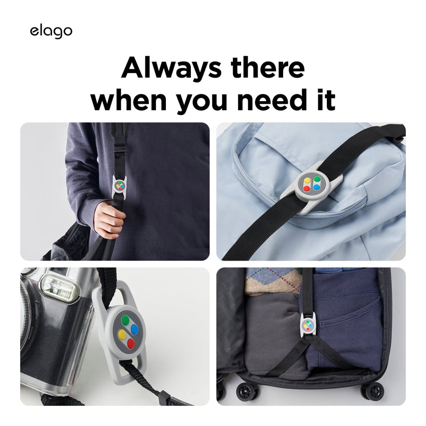 Airtag Case Elago W5 Pet Collar - Light Grey