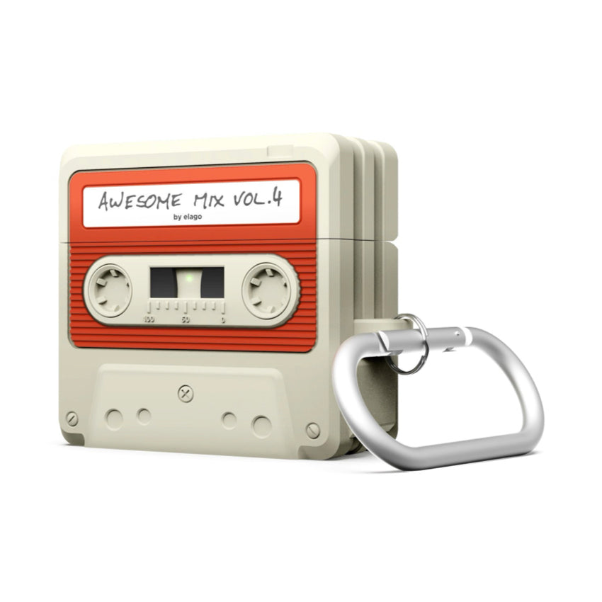AirPods 4 Case Elago Cassette Tape - White/Red