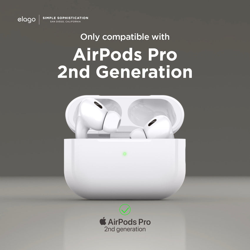 เคส AirPods Pro (รุ่นที่ 2) Elago Armor พร้อมสายคล้องข้อมือ สี Black