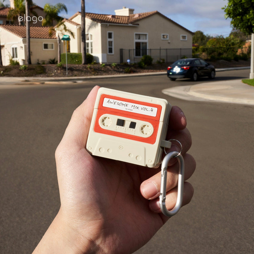 AirPods 4 Case Elago Cassette Tape - White/Red
