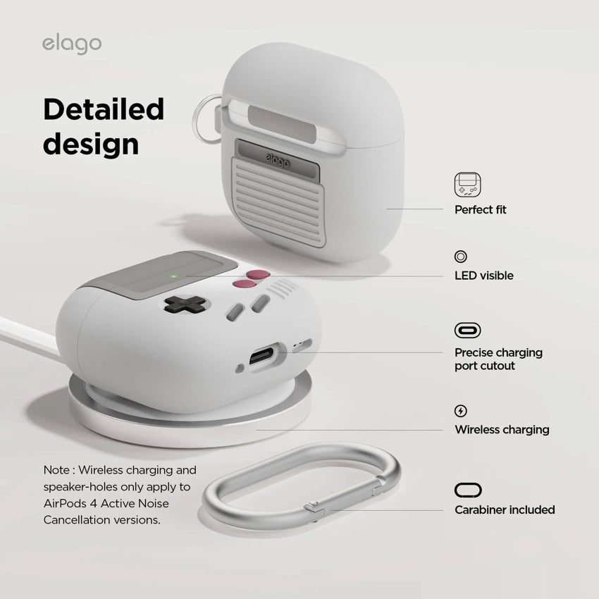 Elago AW5 case for AirPods G4 - Light Grey