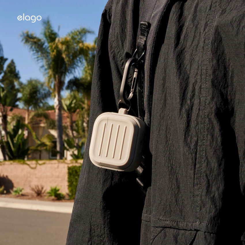 Elago Armor Hang case for AirPods G4 - Stone