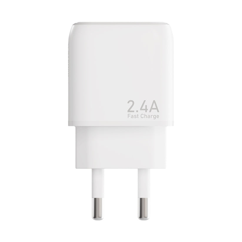 หัวชาร์จ USB 2.4A 12W ขนาดกะทัดรัด ใช้ชิปอัจฉริยะ ชาร์จเร็ว ปลอดภัย พกพาสะดวก ใช้ได้ทุกที่ ทั้งบ้านและที่ทำงาน