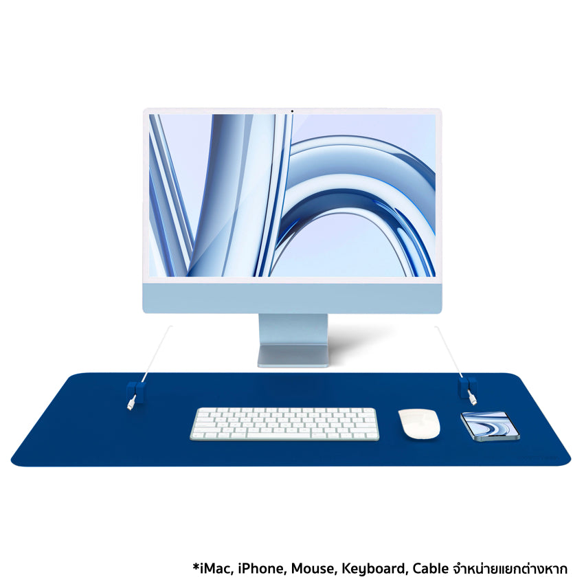 อุปกรณ์เสริม Desk Mat Pro + Cable Blocks สี Blue