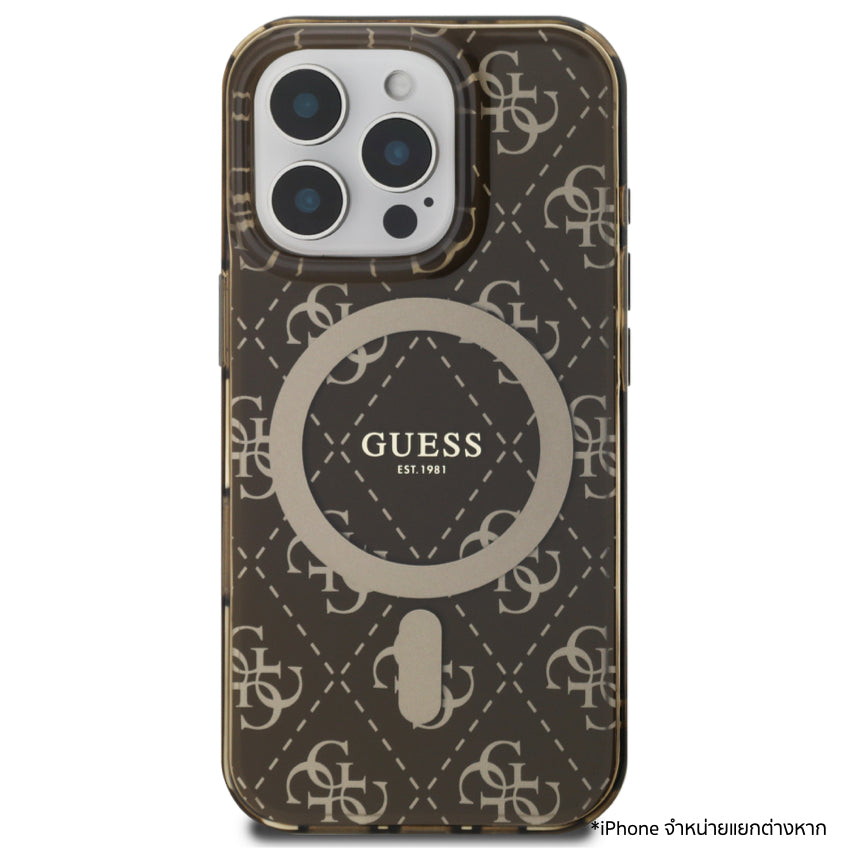 เคสไอโฟน 4G Tone รองรับ MagSafe สำหรับ iPhone 16 Pro Max สี Brown จากแบรนด์ GUESS