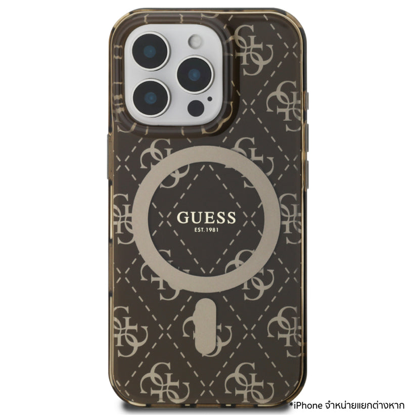 เคสไอโฟน 4G Tone รองรับ MagSafe สำหรับ iPhone 16 Pro Max สี Brown จากแบรนด์ GUESS