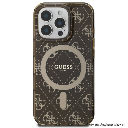 เคสไอโฟน 4G Tone รองรับ MagSafe สำหรับ iPhone 16 Pro Max สี Brown จากแบรนด์ GUESS