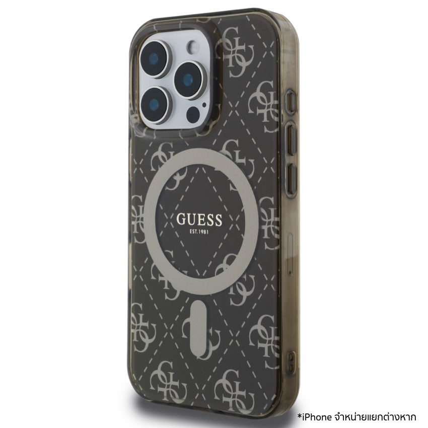เคสไอโฟน 4G Tone รองรับ MagSafe สำหรับ iPhone 16 Pro Max สี Brown ป้องกันรอยขีดข่วน จากแบรนด์ GUESS
