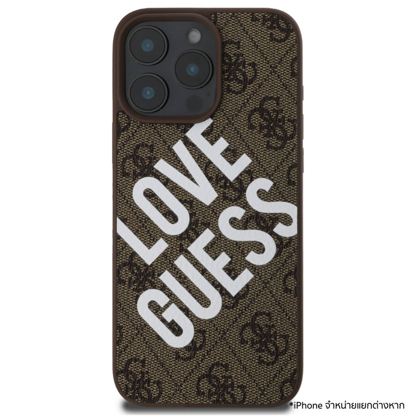 เคสไอโฟน Love Guess สำหรับ iPhone 16 Pro Max สี Brown แบรนด์ GUESS