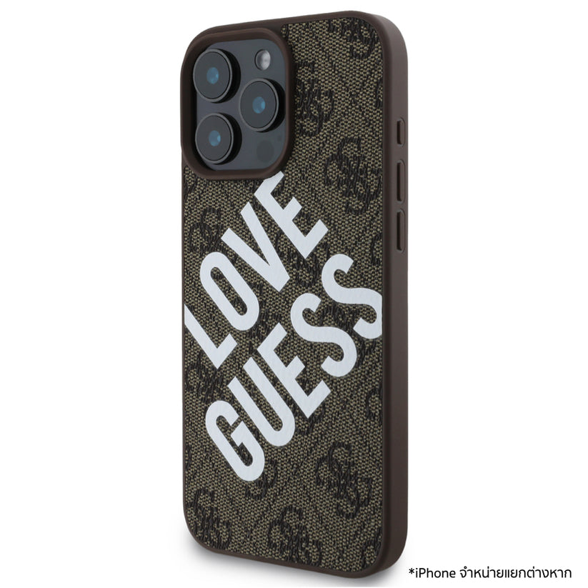 เคสไอโฟน Love Guess สำหรับ iPhone 16 Pro Max สี Brown ป้องกันรอยขีดข่วน แบรนด์ GUESS