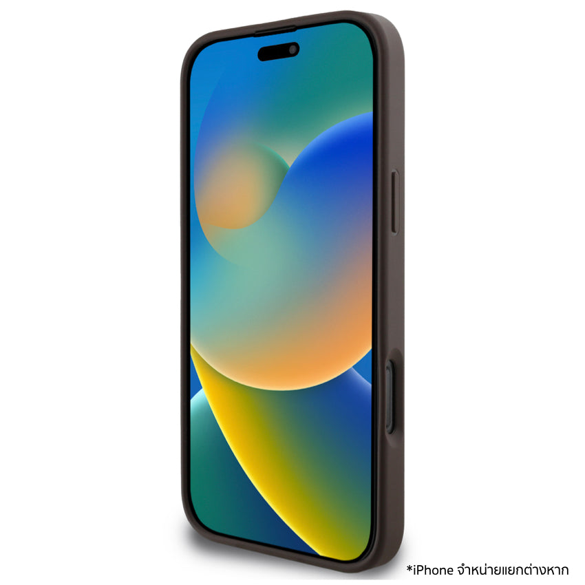 เคสไอโฟน Love Guess สำหรับ iPhone 16 Pro Max สี Brown ขอบยกสูงขึ้น แบรนด์ GUESS