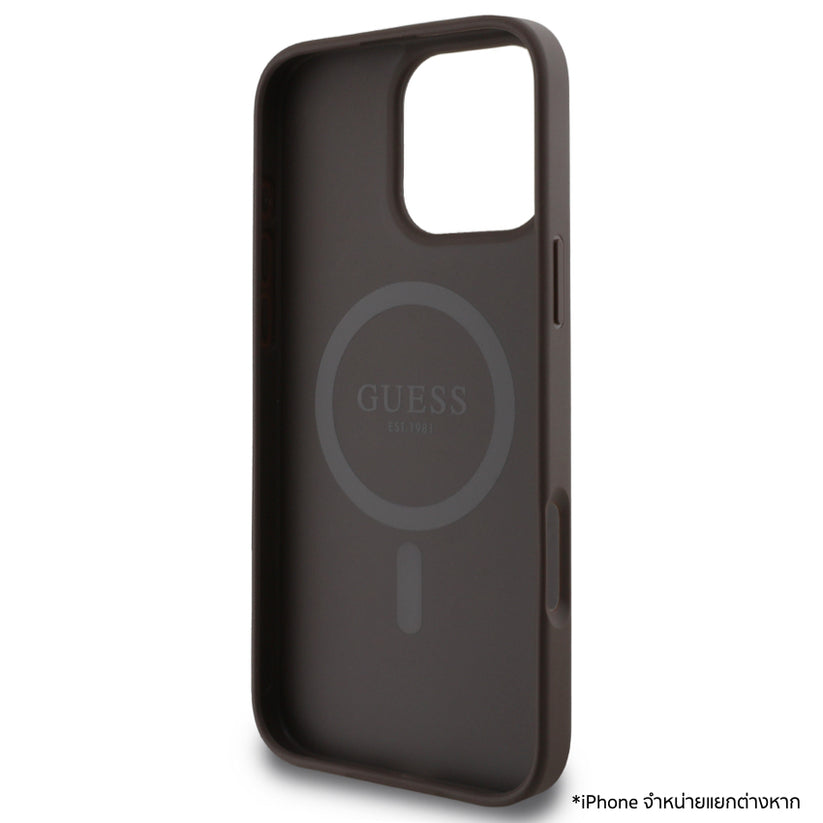 เคสไอโฟน Love Guess สำหรับ iPhone 16 Pro Max สี Brown รองรับ MagSafe แบรนด์ GUESS