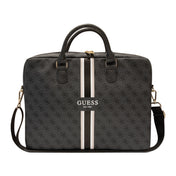 กระเป๋าใส่คอมพิวเตอร์ PU 4G With Printed Stripes 16 นิ้ว สี Black แบรนด์ GUESS