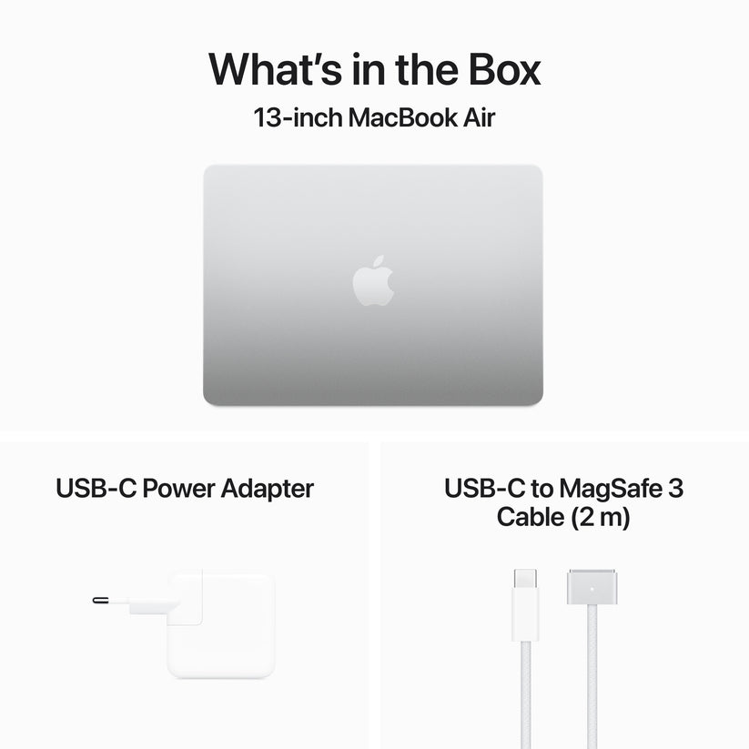 13-inch MacBook Air: Apple M3 chip with 8‑core CPU and 8‑core GPU, 256GB SSD - Silver