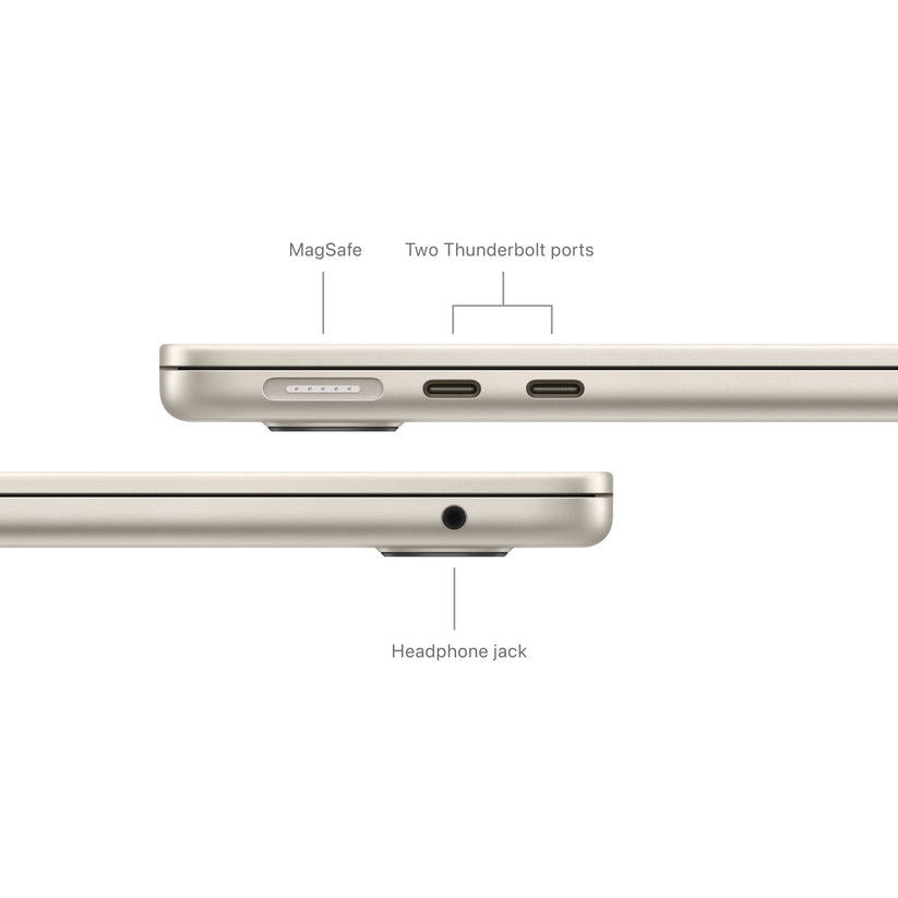 13-inch MacBook Air: Apple M3 chip with 8‑core CPU and 8‑core GPU, 256GB SSD - Starlight