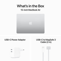 15-inch MacBook Air: Apple M3 chip with 8‑core CPU and 10‑core GPU, 256GB SSD - Silver