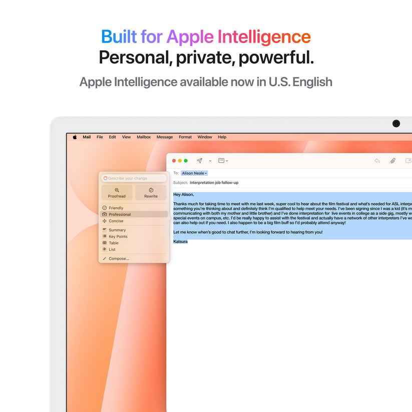 24-inch iMac with Retina 4.5K display: Apple M4 chip with 8-core CPU and 8‑core GPU, 256GB SSD - Orange