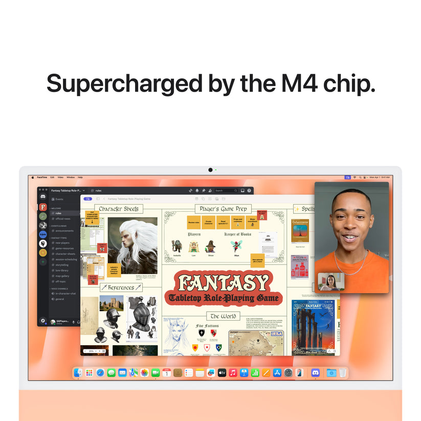 24-inch iMac with Retina 4.5K display: Apple M4 chip with 8-core CPU and 8‑core GPU, 256GB SSD - Orange