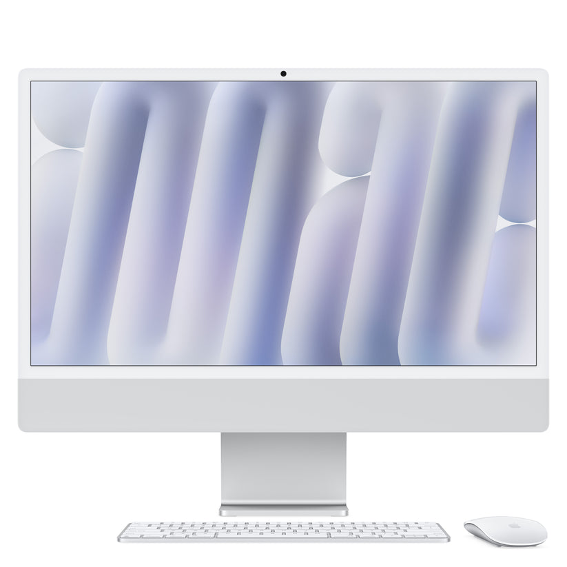 24-inch iMac with Retina 4.5K display: Apple M4 chip with 8-core CPU and 8‑core GPU, 256GB SSD - Silver
