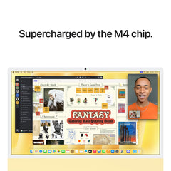 24-inch iMac with Retina 4.5K display: Apple M4 chip with 8-core CPU and 8‑core GPU, 256GB SSD - Yellow