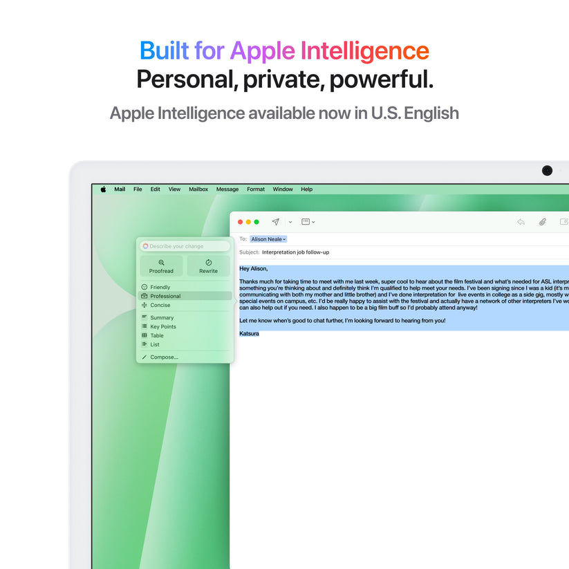 24-inch iMac with Retina 4.5K display: Apple M4 chip with 10-core CPU and 10-core GPU, 512GB SSD - Green