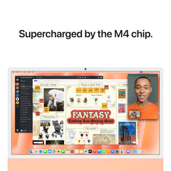 24-inch iMac with Retina 4.5K display: Apple M4 chip with 10-core CPU and 10-core GPU, 256GB SSD - Orange