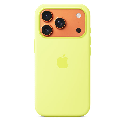 iPhone 17 Pro Silicone Case with MagSafe – Neon Yellow