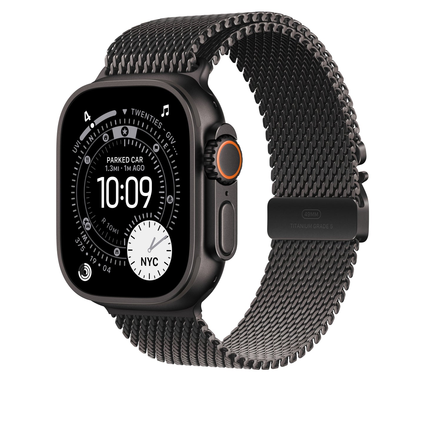 49mm Black Titanium Milanese Loop - Small