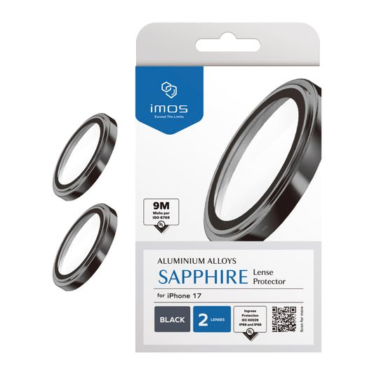 ฟิล์มกระจกป้องกันเลนส์ Sapphire Aluminum สำหรับ iPhone 17 สี Black แบรนด์ IMOS