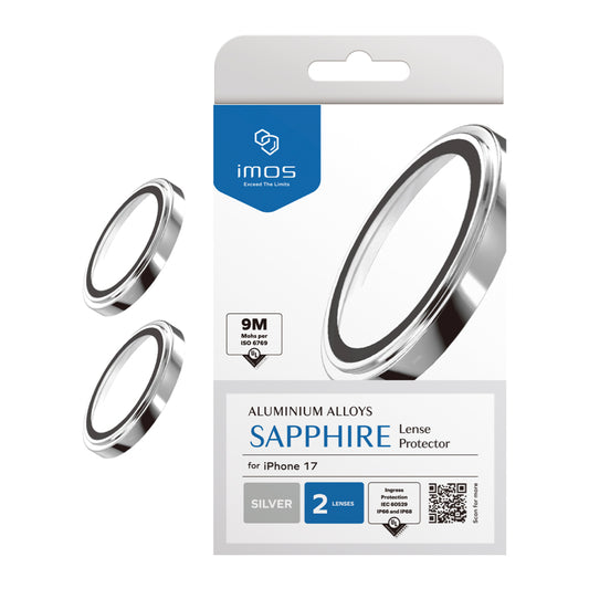 ฟิล์มกระจกป้องกันเลนส์ Sapphire Aluminum สำหรับ iPhone 17 สี Silver แบรนด์ IMOS