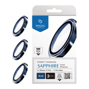 ฟิล์มกระจกป้องกันเลนส์ Sapphire Stainless สำหรับ iPhone 17 Pro / 17 Pro Max สี Blue แบรนด์ IMOS